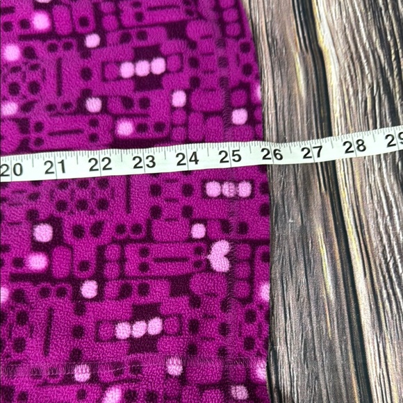 Purple/ Pink Geometric Fleece Women's Top - Picture 8 of 9